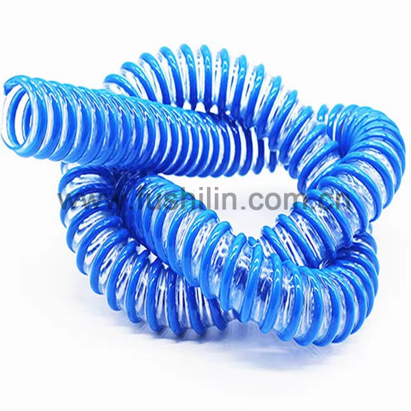 蓝色pu塑筋管弯曲度